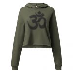 Om- Black Print- Crop Hoodie - Image 4