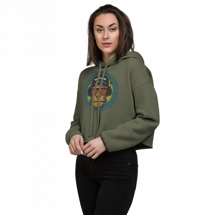Bellymonk Monkey- Women Crop Hoodie - Image 2