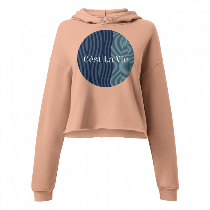 C’est La Vie- Women Crop Hoodie - Image 4