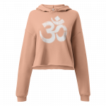 Om- White Print- Crop Hoodie - Image 4