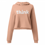 Think- Women Crop Hoodie - Image 4