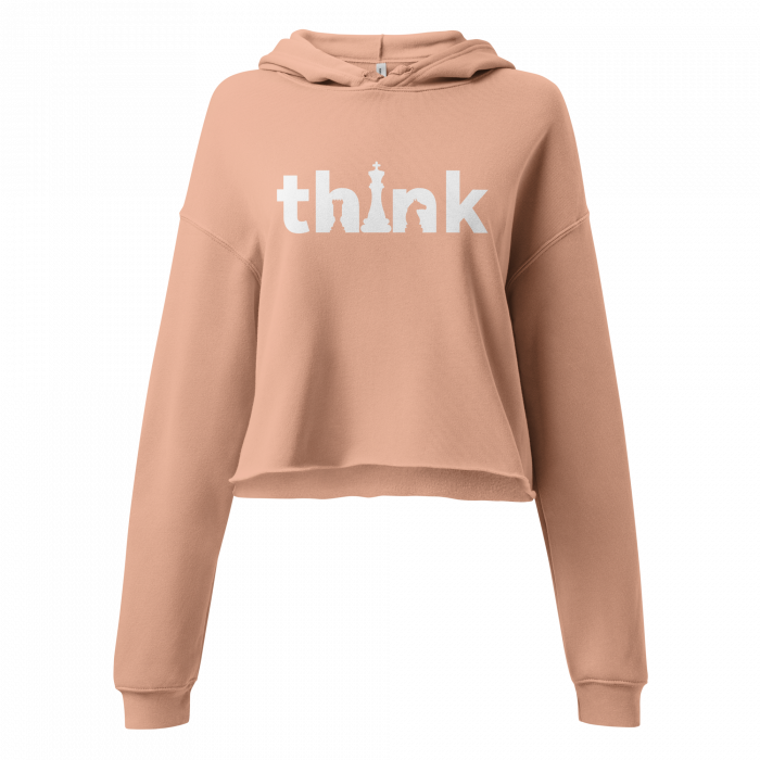 Think- Women Crop Hoodie - Image 4