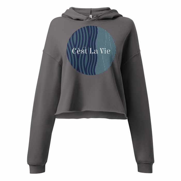 C’est La Vie- Women Crop Hoodie - Image 3