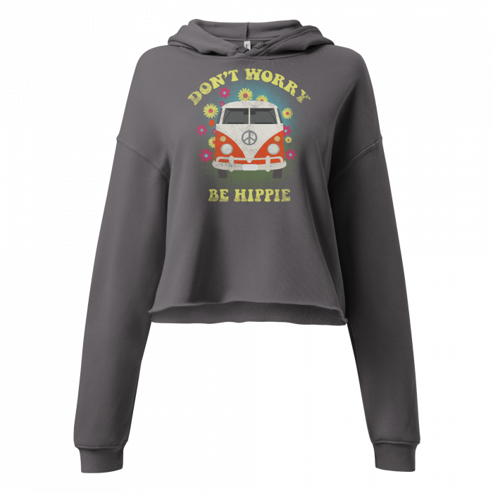 Be Hippie- Women Crop Hoodie - Image 3