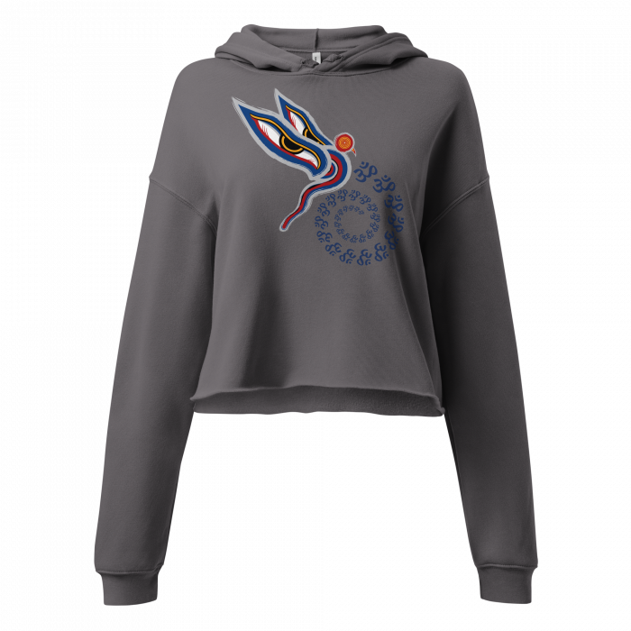 Peaceful Vision- Women Crop Hoodie - Image 3