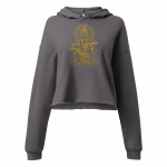 OM- Gold Print- Women Crop Hoodie - Image 3