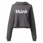 Think- Women Crop Hoodie - Image 3