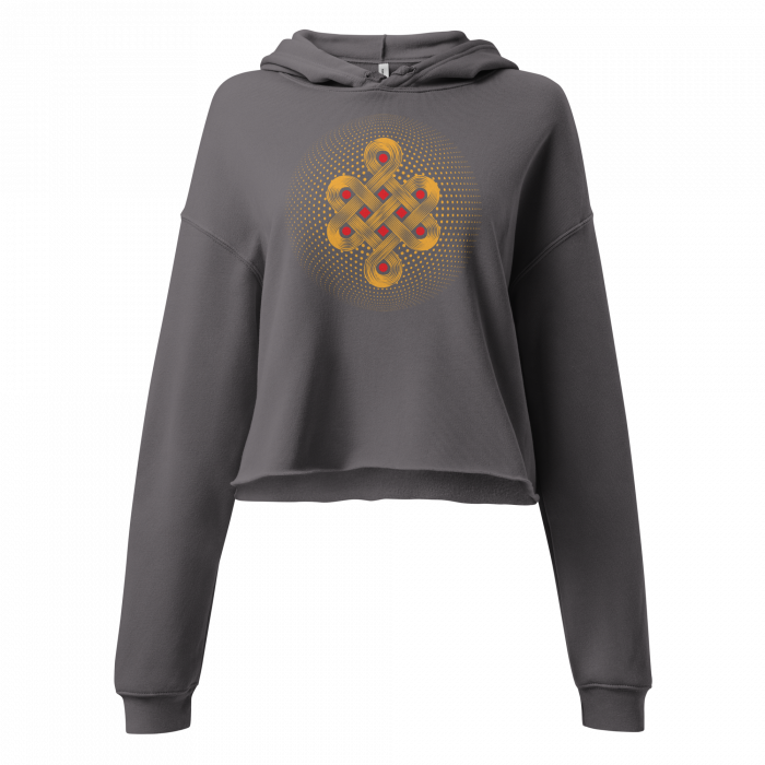 Endless Knot- Women Crop Hoodie - Image 3