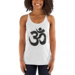 OM- Black Print- Women's Racerback Tank - Image 3