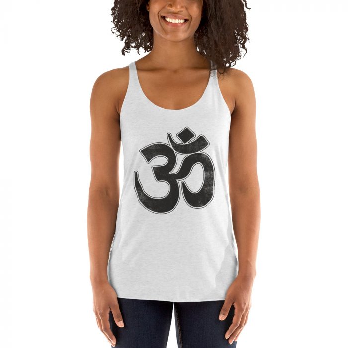 OM- Black Print- Women's Racerback Tank - Image 3