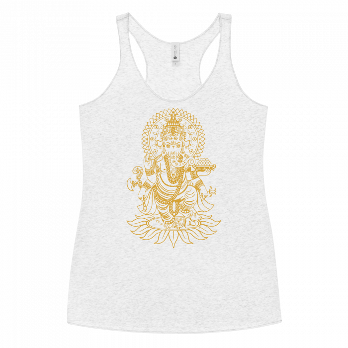 Ganesh- Gold Print- Women's Racerback Tank - Image 8