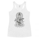 Ganesh- Black Print- Women's Racerback Tank