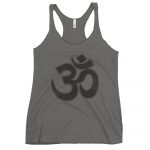 OM- Black Print- Women's Racerback Tank - Image 7