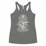 Ganesh- White Print- Women's Racerback Tank - Image 8