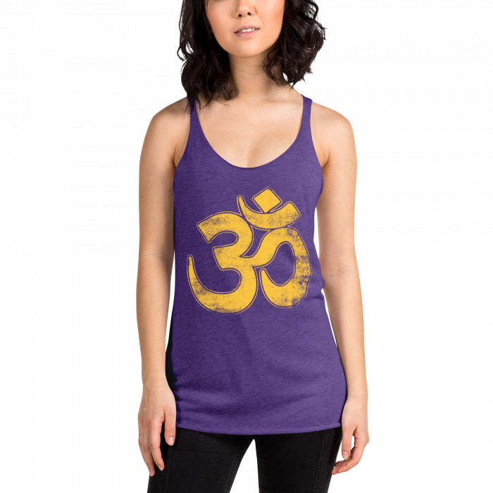 OM- Gold PrintWomen's Racerback Tank - Image 3