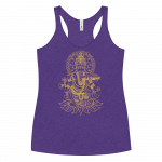 Ganesh- Gold Print- Women's Racerback Tank - Image 5