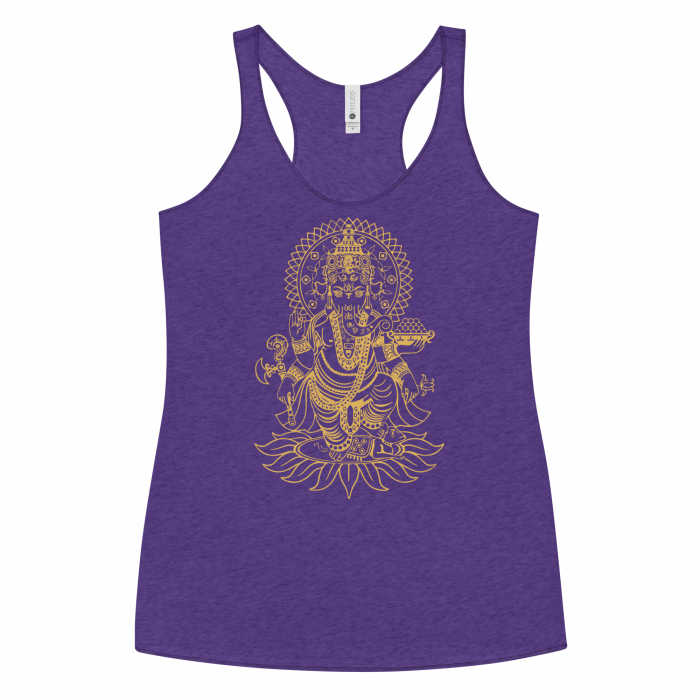 Ganesh- Gold Print- Women's Racerback Tank - Image 5