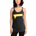 Danger- Women's Racerback Tank - Image 2