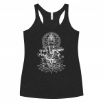 Ganesh- White Print- Women's Racerback Tank - Image 4