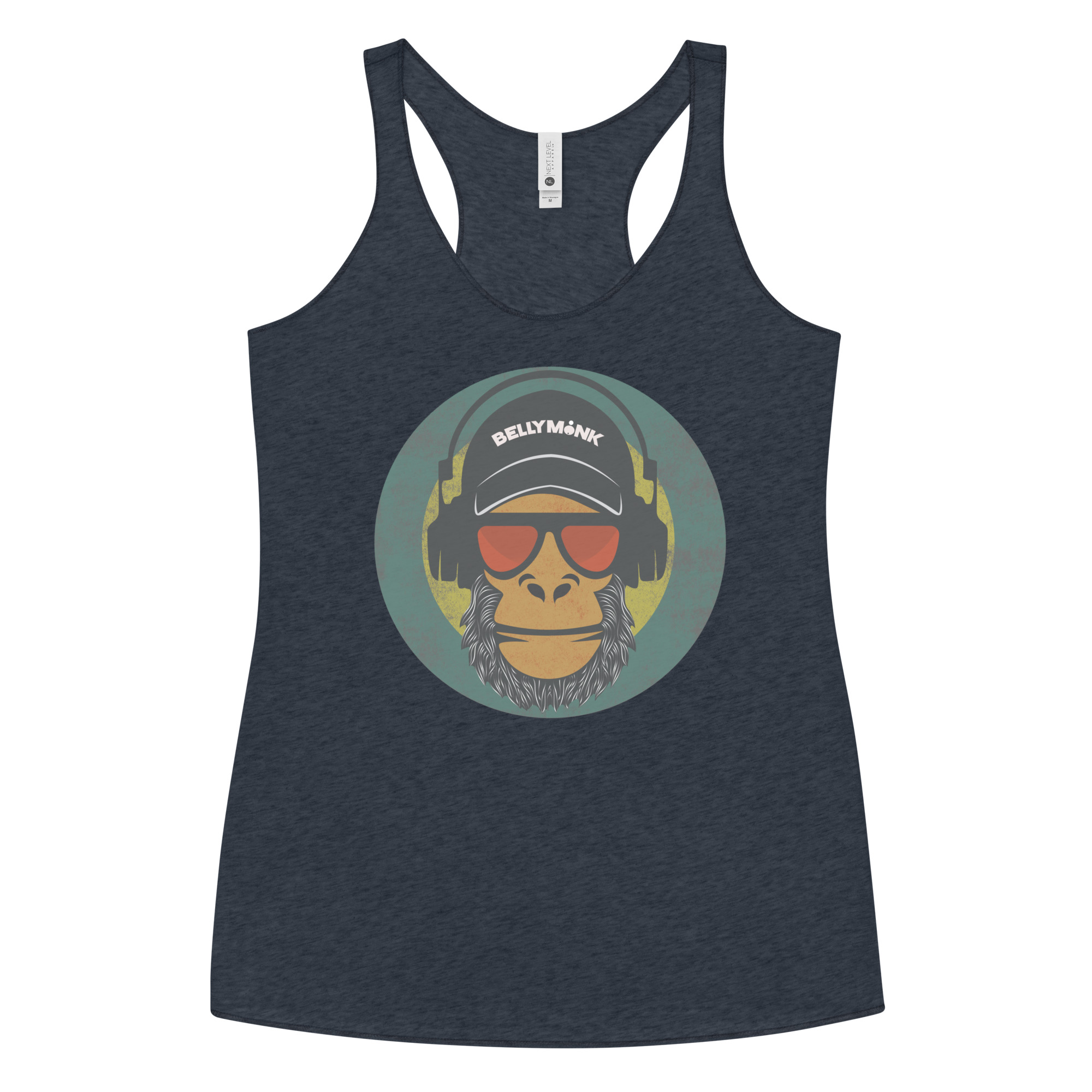 womens-racerback-tank-top-vintage-navy-front-68c1ea13df90e.jpg Jam Monkey- Women's Racerback Tank - Image 1