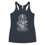 Ganesh- White Print- Women's Racerback Tank - Image 5