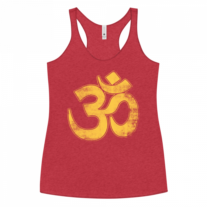 OM- Gold PrintWomen's Racerback Tank - Image 7