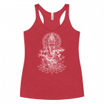 Ganesh- White Print- Women's Racerback Tank - Image 6