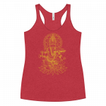 Ganesh- Gold Print- Women's Racerback Tank - Image 6