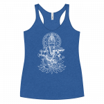 Ganesh- White Print- Women's Racerback Tank - Image 7