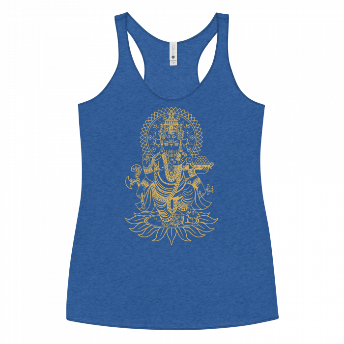 Ganesh- Gold Print- Women's Racerback Tank - Image 7