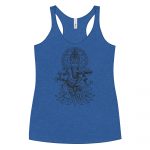 Ganesh- Black Print- Women's Racerback Tank - Image 7