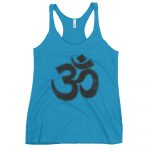 OM- Black Print- Women's Racerback Tank - Image 8