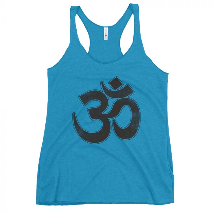 OM- Black Print- Women's Racerback Tank - Image 8