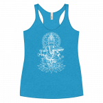 Ganesh- White Print- Women's Racerback Tank - Image 9