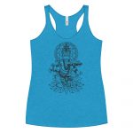 Ganesh- Black Print- Women's Racerback Tank - Image 9