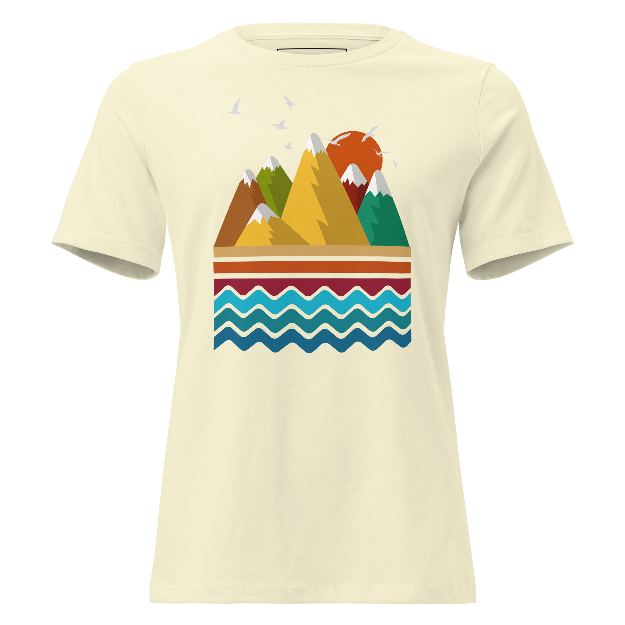 womens-relaxed-t-shirt-citron-front-68b8dc52a1e3b.png Mountain Calling- Women's Relaxed T-Shirt - Image 1