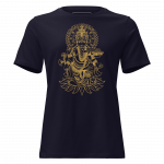 Ganesh- Yellow Print- Women's Relaxed T-Shirt