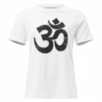Om- Black Print- Women's Relaxed T-Shirt