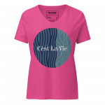 C’est La Vie- Women’s relaxed v-neck t-shirt - Image 6
