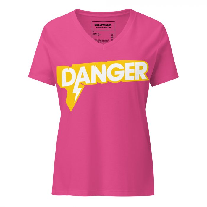 Danger- Women’s relaxed v-neck t-shirt - Image 6