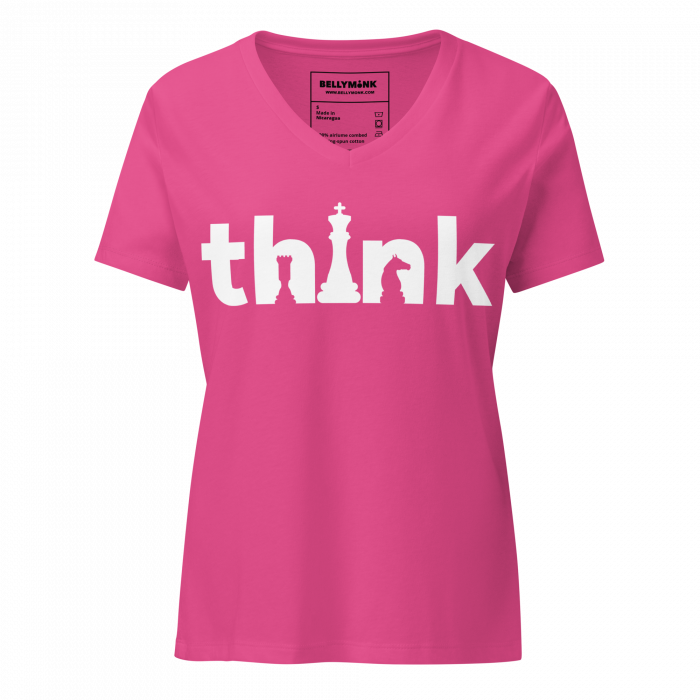 Think- Women’s relaxed v-neck t-shirt - Image 6