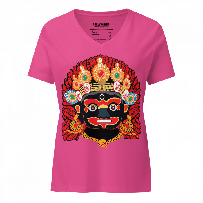 Kaal Bhairab- Women’s relaxed v-neck t-shirt - Image 6