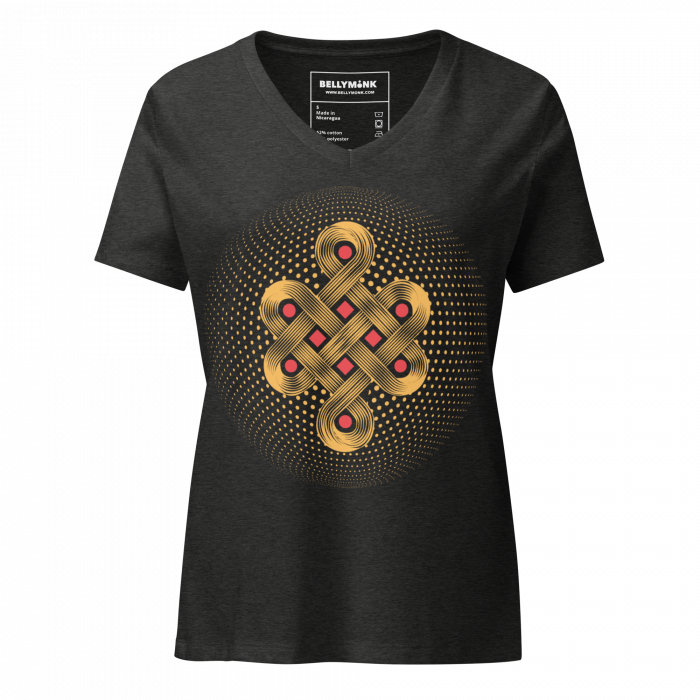Endless Knot- Women’s relaxed v-neck t-shirt - Image 4
