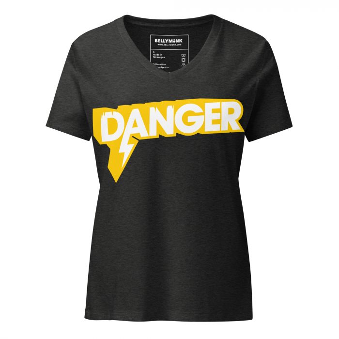 Danger- Women’s relaxed v-neck t-shirt - Image 5
