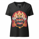 Kaal Bhairab- Women’s relaxed v-neck t-shirt - Image 4