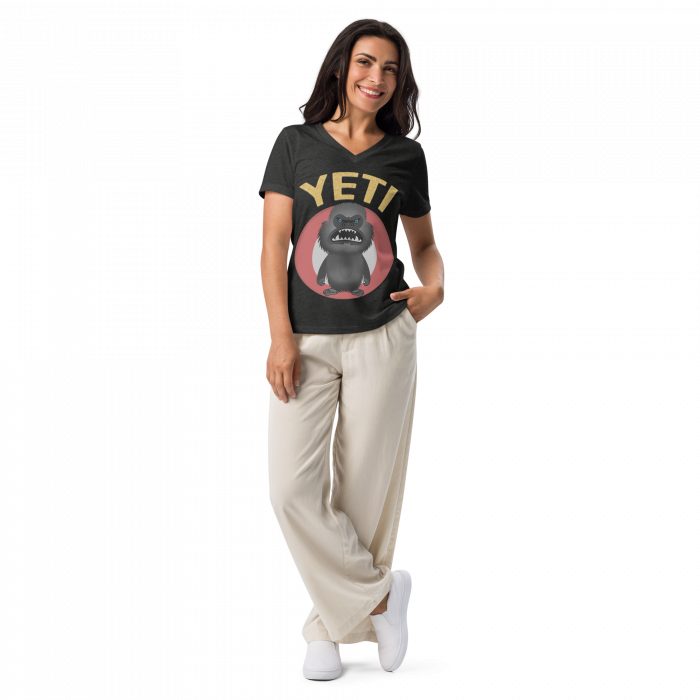 Wicked Yeti- Women’s relaxed v-neck t-shirt - Image 3