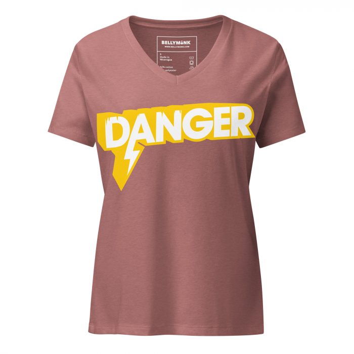 Danger- Women’s relaxed v-neck t-shirt - Image 7
