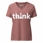 Think- Women’s relaxed v-neck t-shirt - Image 7
