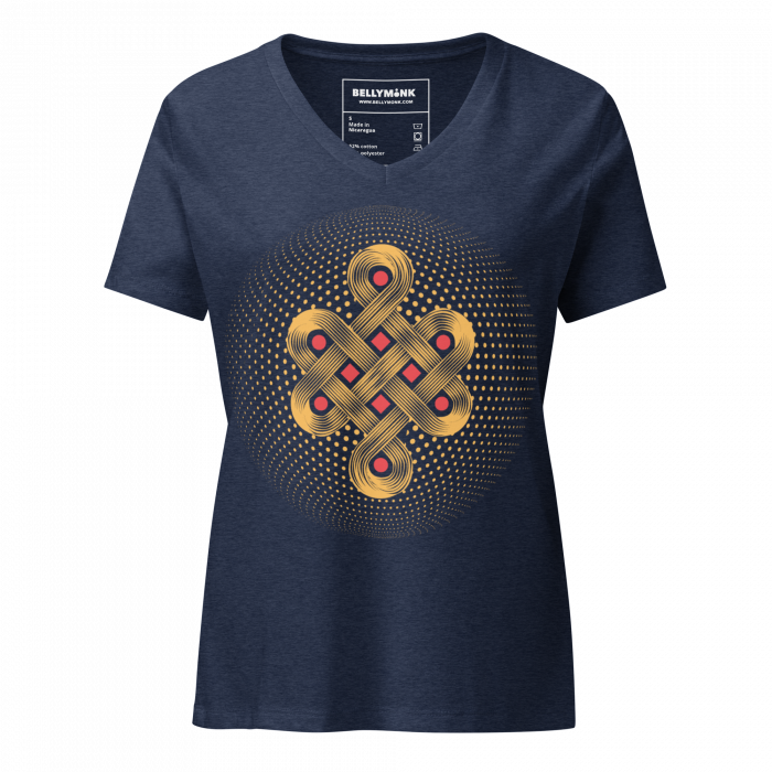 Endless Knot- Women’s relaxed v-neck t-shirt - Image 3