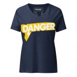 Danger- Women’s relaxed v-neck t-shirt - Image 4